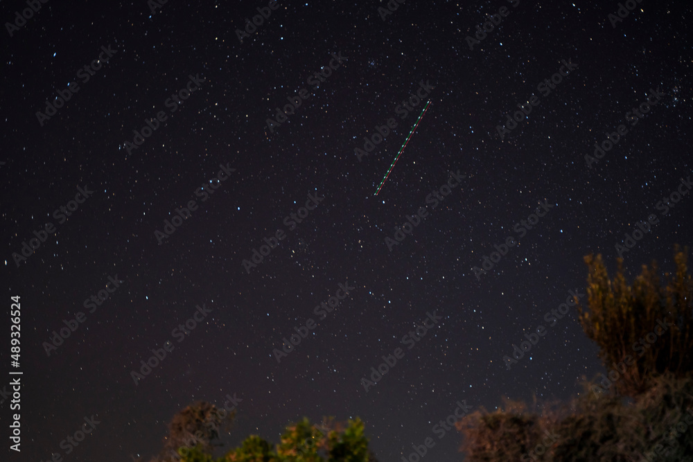 Fototapeta premium starry night sky in jabal shams mountain in Oman