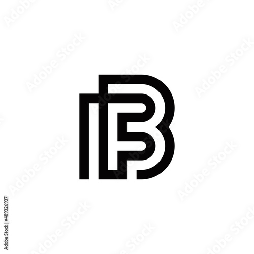 b f bf fb initial logo design vector template