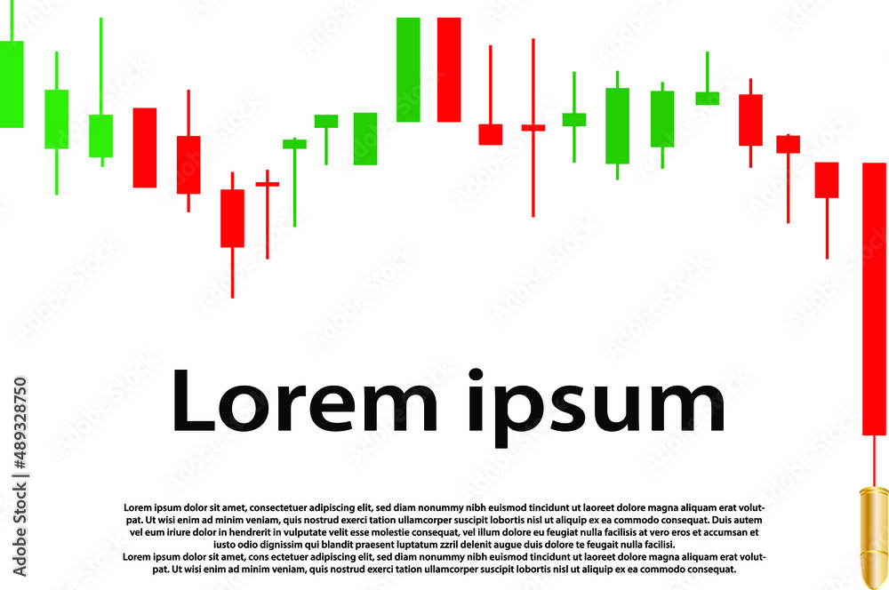 The candlestick chart shows the price decline. cause of war Stock ...