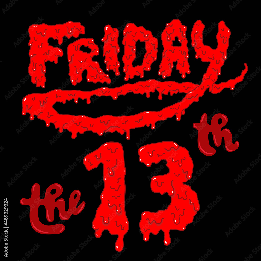 Friday the 13th - hand written lettering isolated on black background. Good for web and social media banners, invitations, event posters. Friday the 13th - hand written lettering isolated on black background. Good for web and social media banners, invitations, event posters.