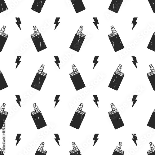 Vector seamless pattern for vape service and shop