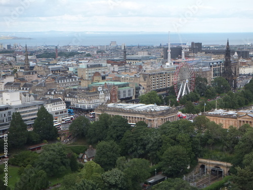 panorama of the city of Edinburgh, Scotland, year 2015