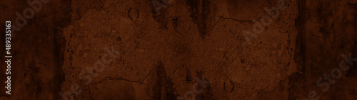 Abstract brown orange colored painted colorful dark rusty grunge old aged ret...