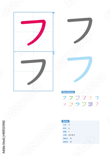 書き順_カタカナ_フ_Stroke order of Japanese Katakana