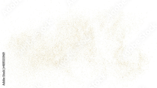 Gold Glitter Texture Isolated on White. Amber Particles Color. Celebratory Background. Golden Explosion of Confetti. Overlay Textured. Digitally Generated Image. Vector Illustration, EPS 10.