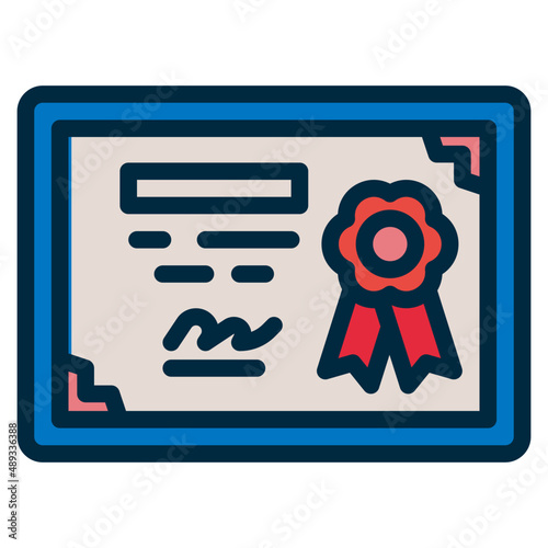certificate two tone icon
