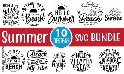 Summer SVG  Bundle Cut File 