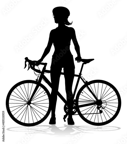 Bike and Bicyclist Silhouette
