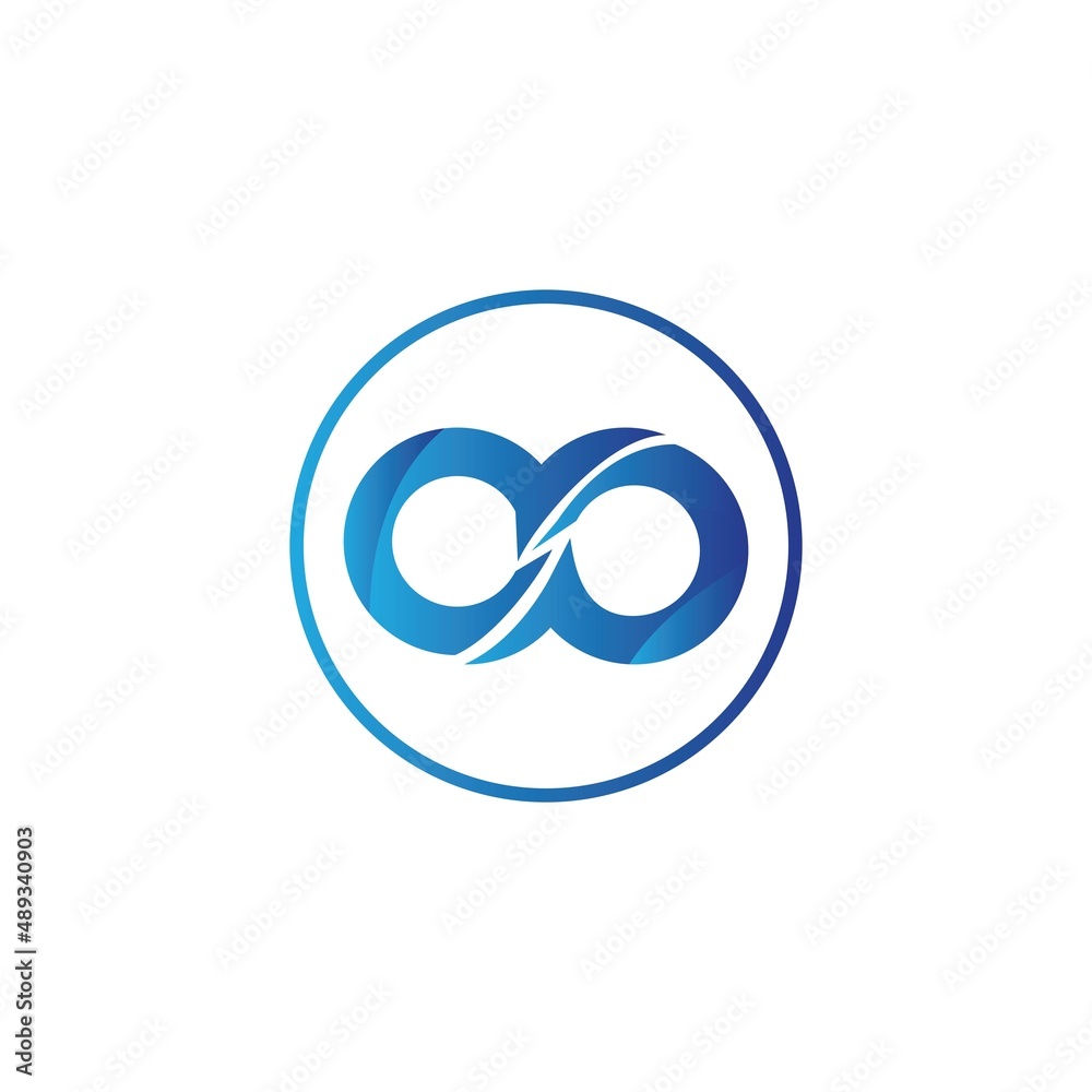 Obraz premium Infinity Design Vector icon illustration Logo template symbol