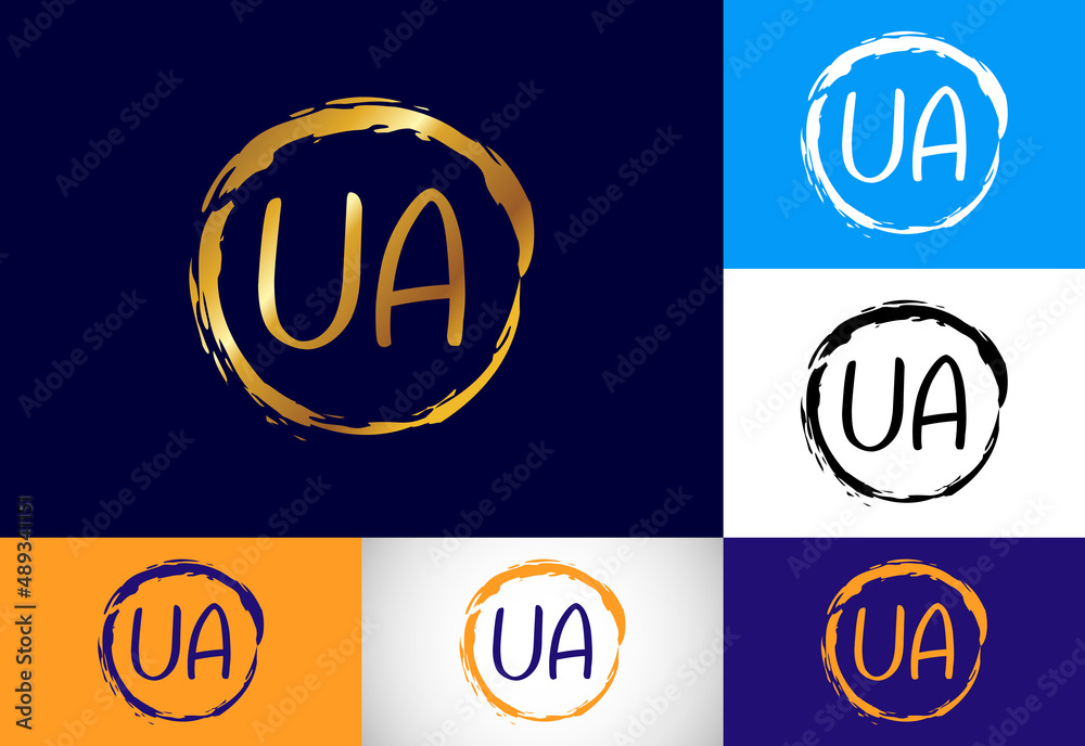 Initial Monogram Letter U A Logo Design Vector. Graphic Alphabet Symbol For Corporate Business