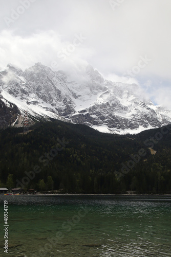 Eibsee lake in Garmisch-Partenkirchen, Bavaria, Germany 