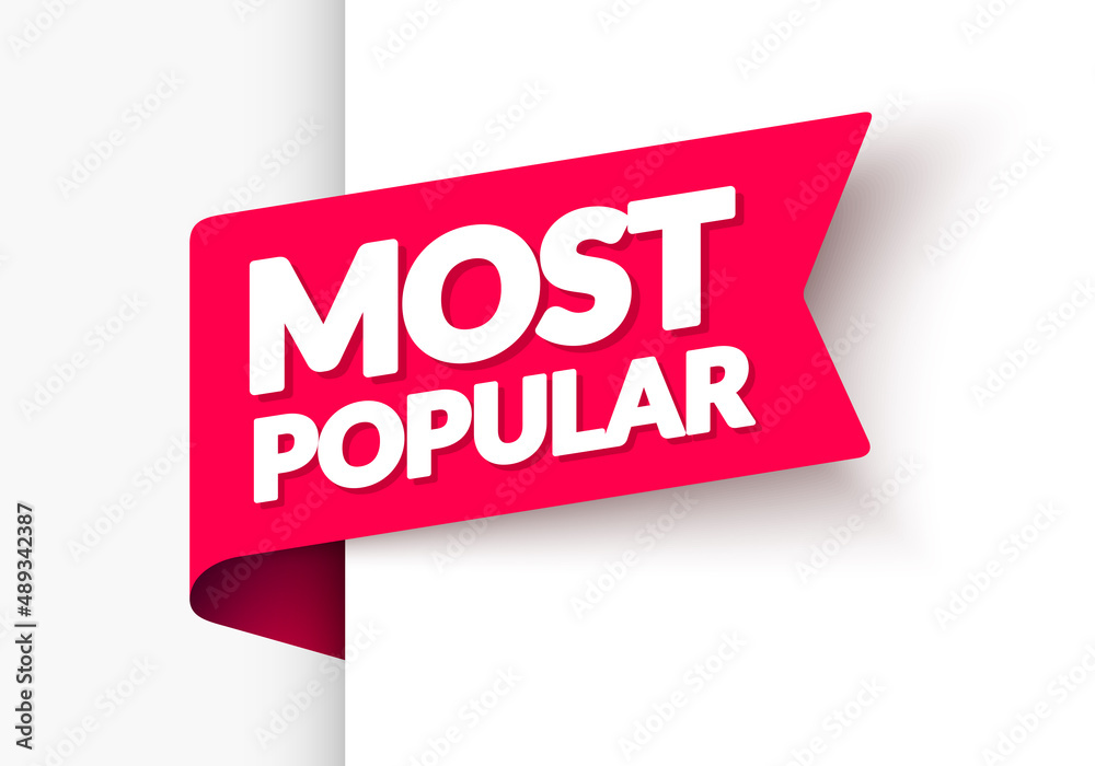 Most Popular Label For Web Shop - obrazy, fototapety, plakaty 
