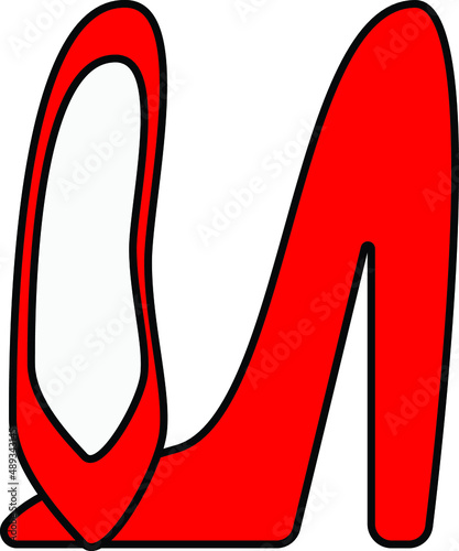 Red shoes, passionate outfit, icon