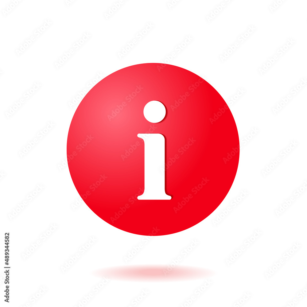 3d isolated vector elements. Minimal modern Faq, info, information icon amblem symbol. 3d red bubble information icon. 3d isolated vector elements. Minimal modern Faq, info, information icon amblem symbol. 3d red bubble information icon.