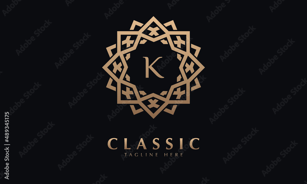 K abstract monogram vector logo template