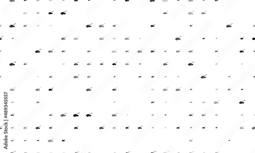 Seamless background pattern of evenly spaced black tank symbols of ...