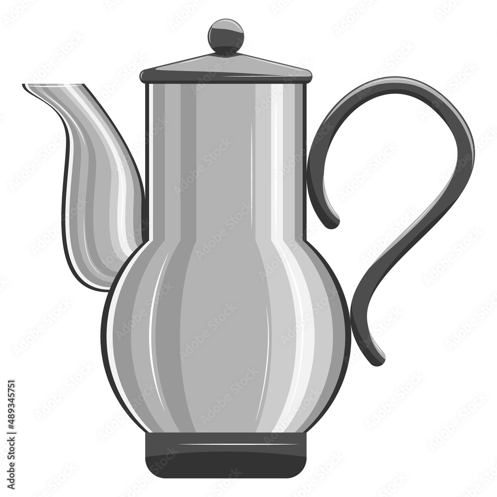 Coffee pot, kettle. A roomy kettle with a metal casing. Kitchen