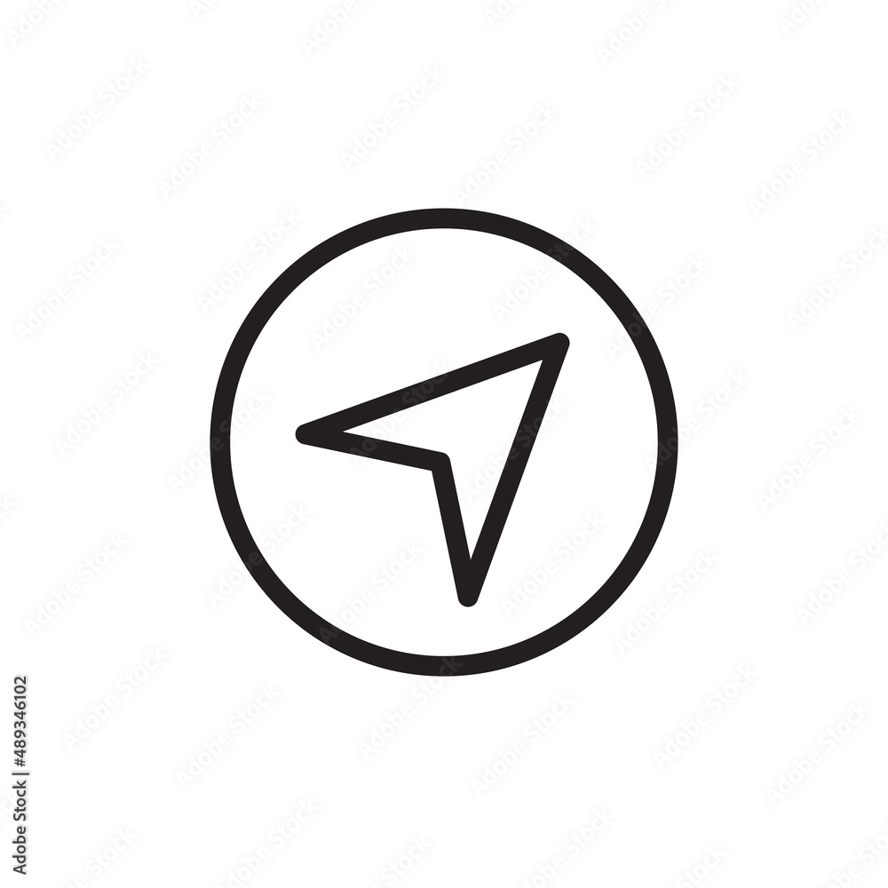 Navigation icon on white background. Arrow icon. cursor choice. Vector illustration Navigation icon on white background. Arrow icon. cursor choice. Vector illustration