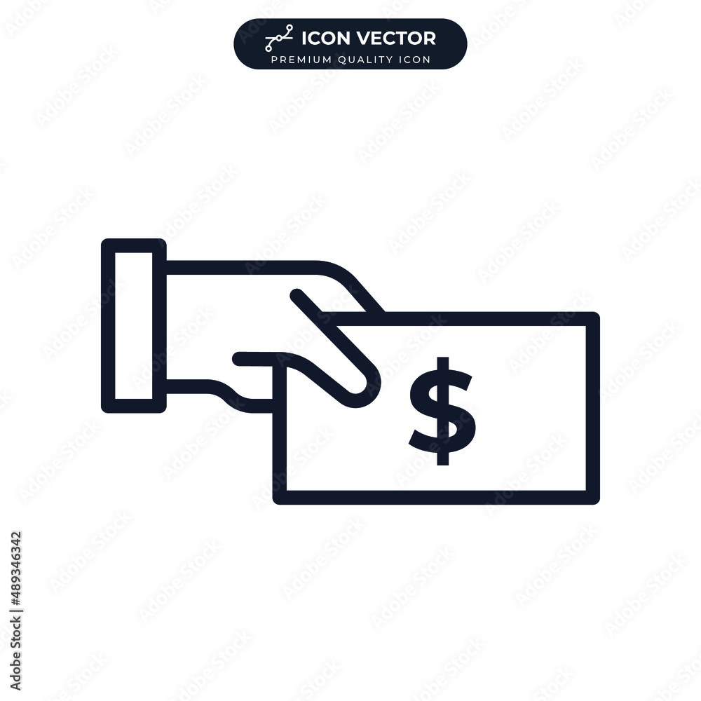 give money payment icon symbol template for graphic and web design collection logo vector illustration give money payment icon symbol template for graphic and web design collection logo vector illustration
