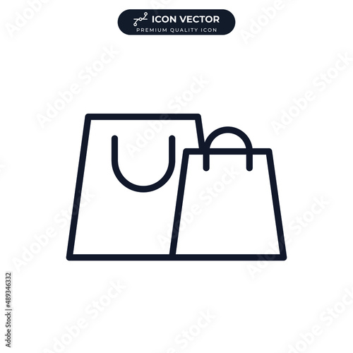 shopping bag icon symbol template for graphic and web design collection logo vector illustration