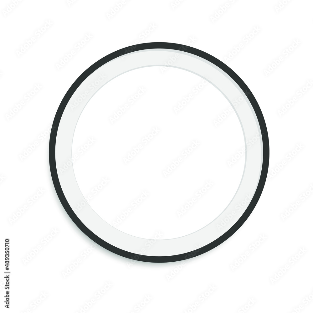 circle mock-up frame on white background circle mock-up frame on white background