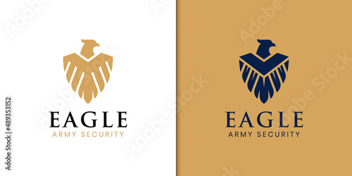 eagle shield logo design, phoenix vector emblem, bird falcon vector wings logo t Fototapet