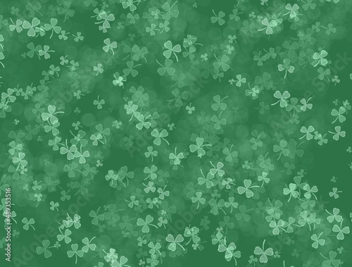 Shamrock on green background illustration