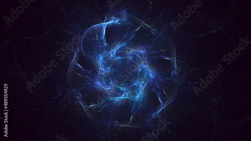 3D rendering abstract round light background
