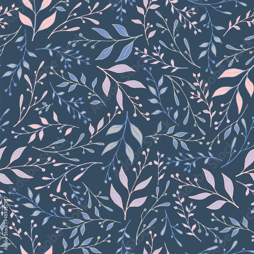 Spring sprouts pattern seamless vector. Elegant