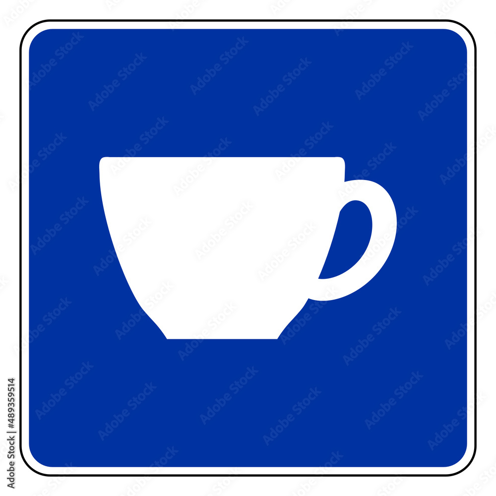 Tasse und Schild Tasse und Schild
