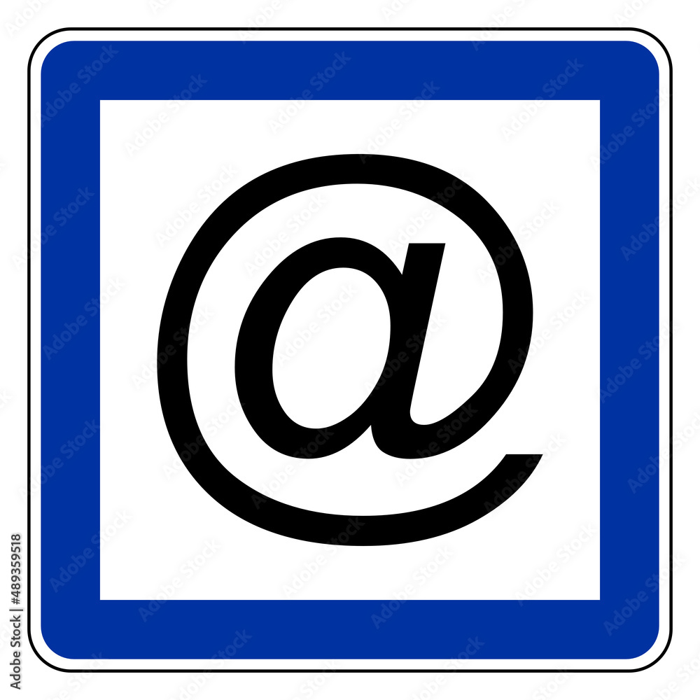 E-mail symbol und Schild E-mail symbol und Schild