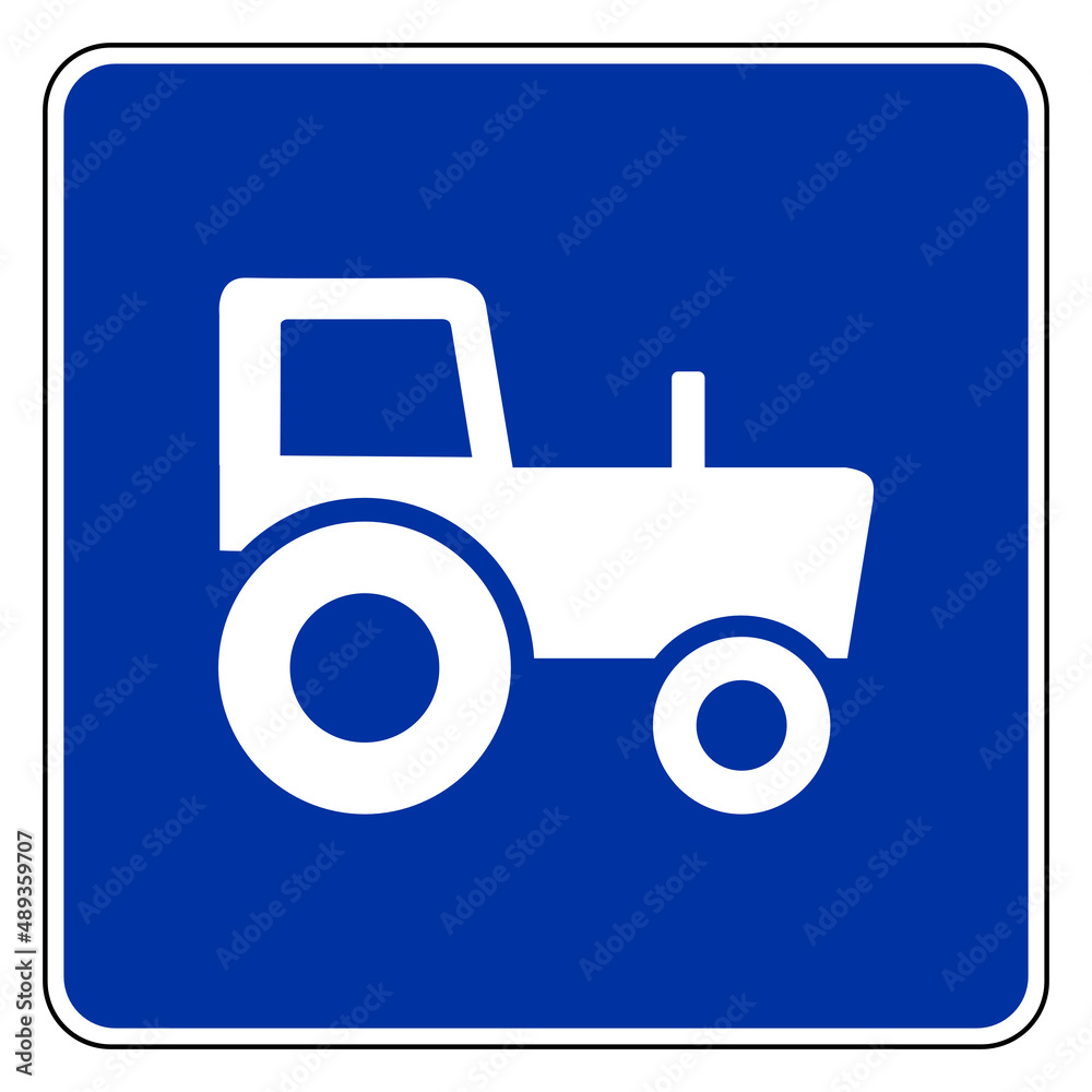 Traktor und Schild Traktor und Schild