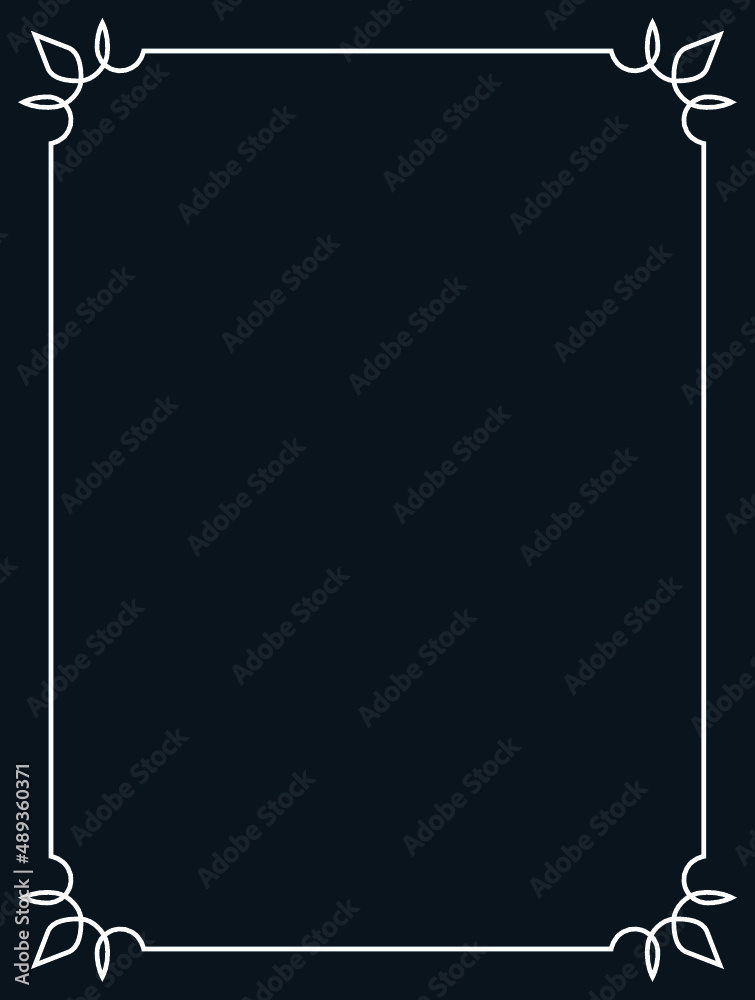 Vector black border frame. Background or book page. Simple rectangular billboard, poster, plaque, signboard, sticker, or label Vector black border frame. Background or book page. Simple rectangular billboard, poster, plaque, signboard, sticker, or label