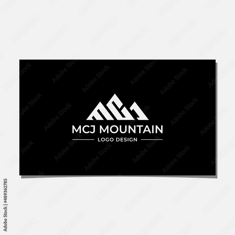 Fototapeta premium MCJ MOUNTAIN LOGO DESIGN VECTOR
