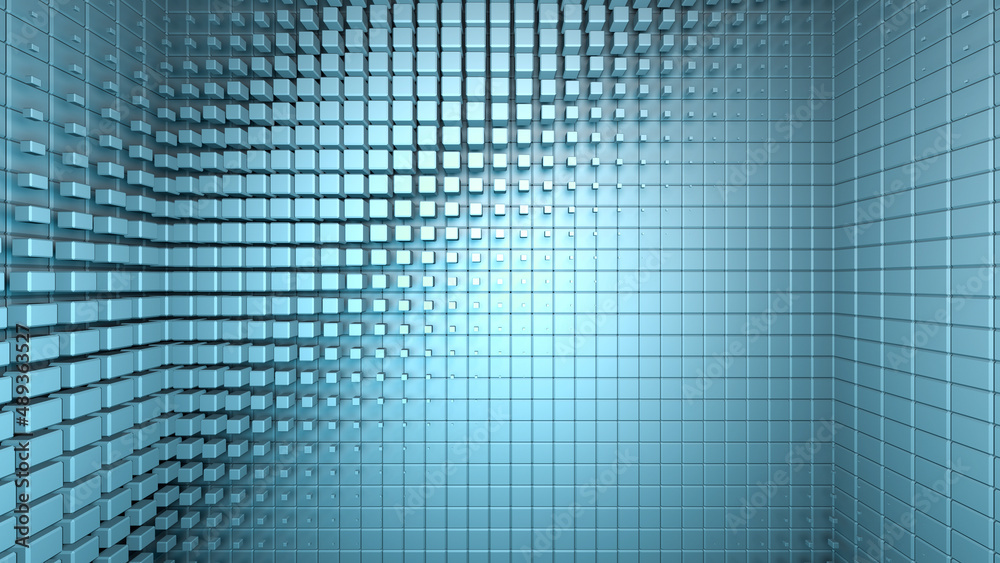 Cube Room Wall Tile Grid Abstract Wave colorful graphical 3D illustration background. Cube Room Wall Tile Grid Abstract Wave colorful graphical 3D illustration background.