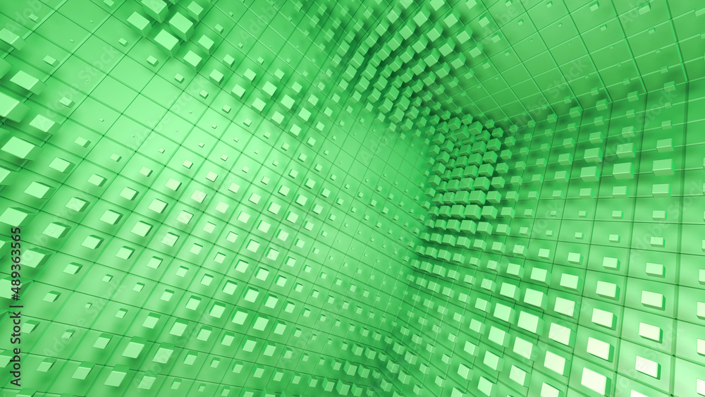 Cube Room Wall Tile Grid Abstract Wave colorful graphical 3D illustration background. Cube Room Wall Tile Grid Abstract Wave colorful graphical 3D illustration background.