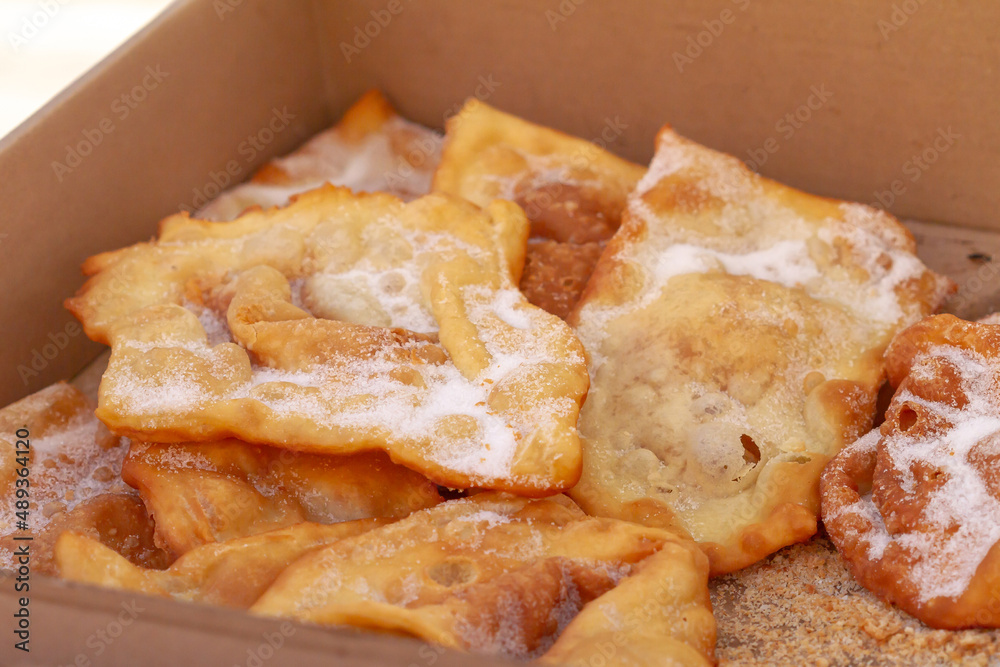 Ear - Traditional dessert in the carnival of Galicia (Spain), made of butter, milk, flour and eggs. Ear - Traditional dessert in the carnival of Galicia (Spain), made of butter, milk, flour and eggs.