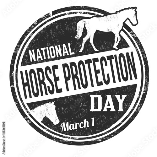 National horse protection day grunge rubber stamp
