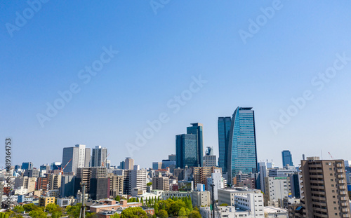 空撮　ヘリ　名古屋　都市　航空写真