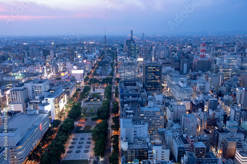 空撮　ヘリ　名古屋　都市　航空写真