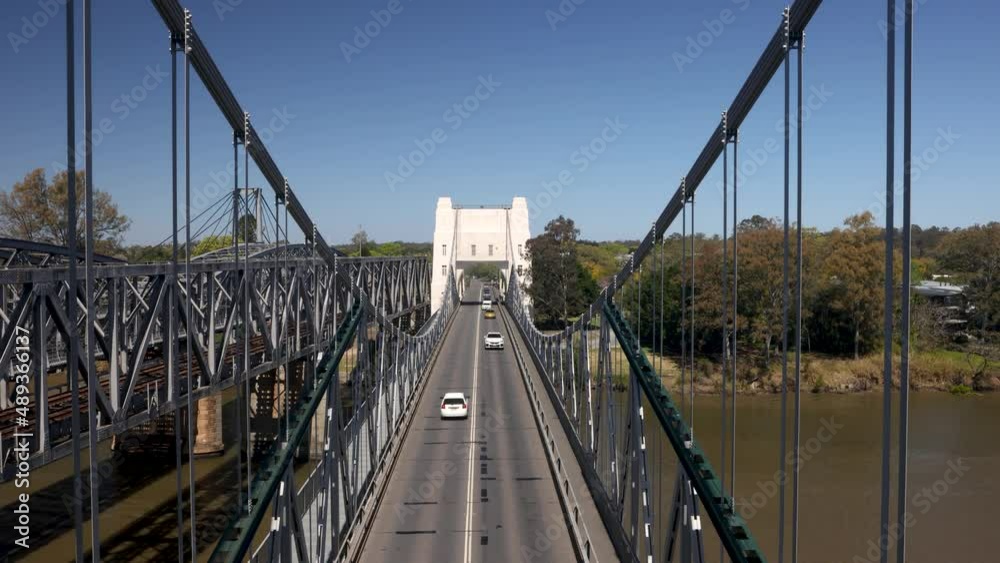 Traffic crossing Walter Taylor Bridge, Brisbane Australia Traffic crossing Walter Taylor Bridge, Brisbane Australia