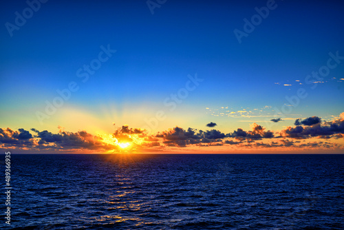 sunset in the caribbean photo