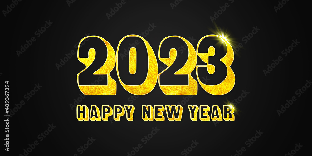 Fototapeta Plakat transparent szczęśliwego nowego roku 2023
