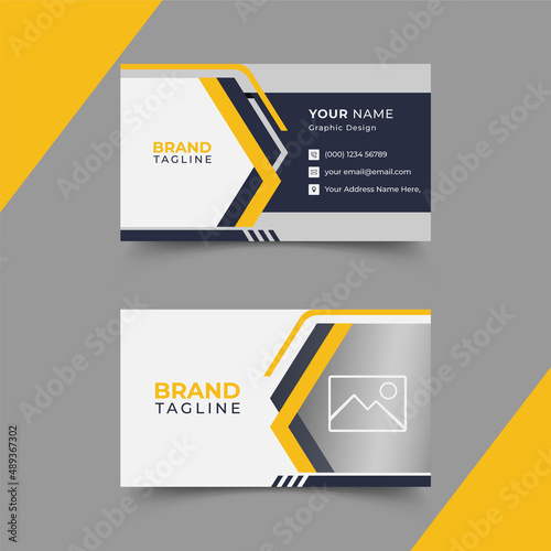 Minimal and creative vector business card template design
