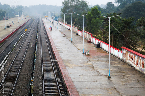 Kumarghat, India - January 24 2022 : Kumarghat Railway Station in the morning photo