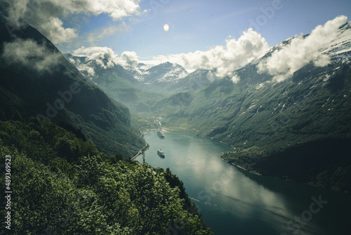 Scenic view of a sea in Scandinavia, Norway photo