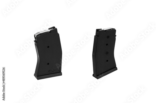 .22wmr rifle magazine isolated on white back photo