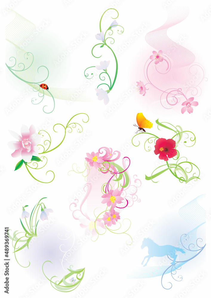 nature pastel set nature pastel set