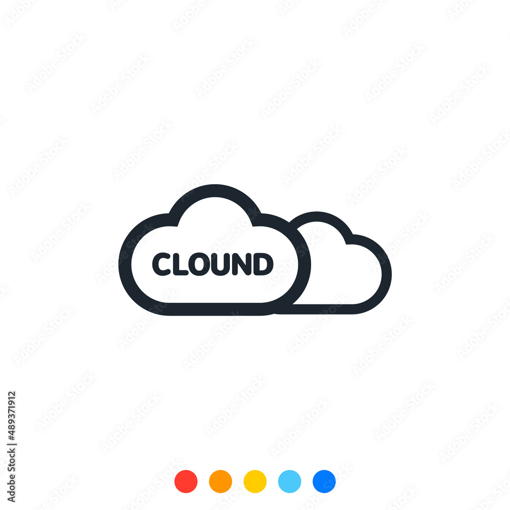 Cloud icon, Vector and Illustration. Cloud icon, Vector and Illustration.