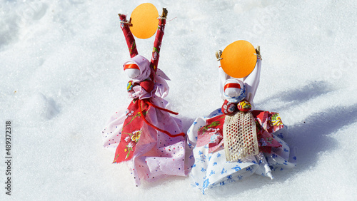 snowman on a snow